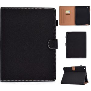 Voor iPad 4 / 3 / 2 Solid Color Tablet PC Universal Magnetic Horizontal Flip Leather Case met kaartslots & houder(zwart)