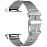Voor Apple Watch Series 5 & 4 40mm/3 & 2 & 1 38mm Milanese roestvrijstalen dubbele gesp horlogeband (zilver)