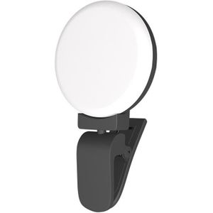 2 PCS mobiele telefoon vullen licht camera foto LED selfie licht (zwart)
