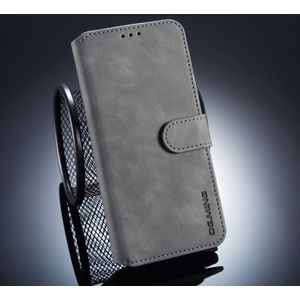 Dg. MING retro olie kant horizontale flip case voor Huawei mate 20 Pro  met houder & kaartsleuven & portemonnee (grijs)
