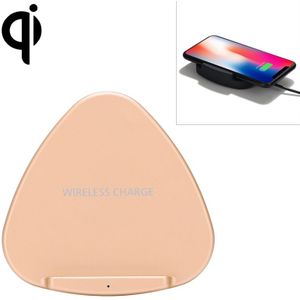 QK11 10W ABS + PC snel opladen Qi Wireless Charger pad  voor iPhone  Galaxy  Huawei  Xiaomi  LG  HTC en andere QI standaard smartphones (goud)