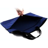 2 PCS Deli 5840 Portable Canvas Zipper File Bag Double Simple Storage Bag (Donkerblauw)