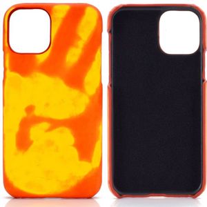 Voor Samsung Galaxy A51 Paste Skin + PC Thermal Sensor Discoloration Protective Back Cover Case (Rood naar Geel)