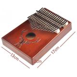 17-Tone Beginner Finger Piano Deer Head Kalimba Thumb Piano (Coffee Kit)