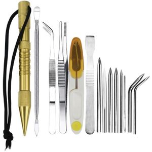 Paraplu touw naald marlin spike armband DIY weven tool  specificatie: 14 stks / set goud