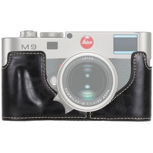 1/4 inch draad PU leder Camera Half Case Base voor Leica M9 (zwart)