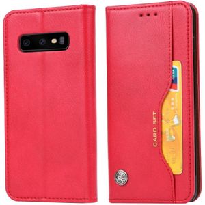 Knead huidtextuur horizontale Flip lederen case voor Galaxy S10e  met foto frame & houder & kaartsleuven & portemonnee (rood)