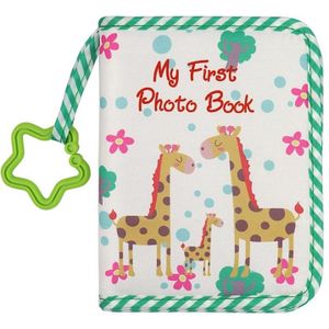 Baby Growth Memorial Cloth Photo Album With Mirror(Green)