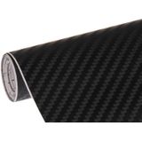 Autoklever met decoratieve 3D Carbon Fiber PVC  maat: 152cm x 50cm(Black)