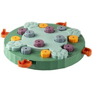 Pet Puzzle Slow Feeder Cat en hondenvoerlade speelgoed (groene klauwafdichting)