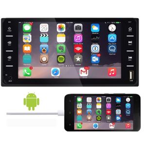 848V 16 7 inch multi-touch scherm auto GPS Navigator ondersteuning TF-kaart/USB/AUX/MP5 speler/Android & iPhone spiegel links (zwart)