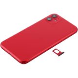 Battery Back Cover (met Side Keys & Card Tray & Power + Volume Flex Cable & Wireless Charging Module) voor iPhone 11(Rood)