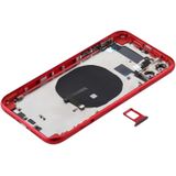 Battery Back Cover (met Side Keys & Card Tray & Power + Volume Flex Cable & Wireless Charging Module) voor iPhone 11(Rood)