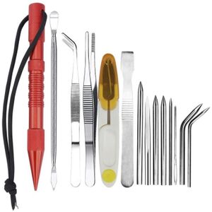 Paraplu touw naald marlin spike armband DIY weven tool  specificatie: 14 stks / set rood