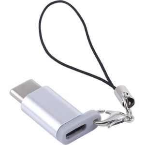 Mini draagbare USB naar type-C & USB-C Converter adapter met OTG (wit)