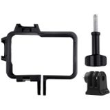 Plastic Frame Mount Protective Case Cage met Tripod Base Adapter & Long Screw & Cold Shoe Base voor Insta360 One R(Zwart)