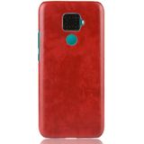 Schokbestendige Litchi textuur PC + PU Case voor Huawei Nova 5i Pro/mate 30 Lite (rood)