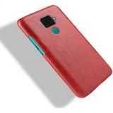 Schokbestendige Litchi textuur PC + PU Case voor Huawei Nova 5i Pro/mate 30 Lite (rood)
