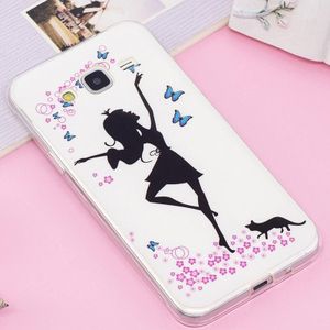 Voor Galaxy J3 (2016) / J310 Noctilucent IMD Dancing Girl patroon zachte TPU Case Protector achterzijde