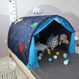 Children Home Bed Crawl Tunnel Game House Tent  Style:Blue met Muskietennet
