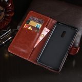 Voor OPPO K3 idewei Crazy Horse Texture Horizontale Flip Lederen Case met Holder & Card Slots & Wallet(Donkerblauw)