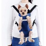 Hond gaat uit opvouwbaar op borst rugzak huisdier draagtas  kleur: blue denim (vier seizoenen)(XL)