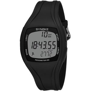 Syneke 9105 Multifunctionele sporttijdrecord Waterdichte stappenteller Elektronische horloge