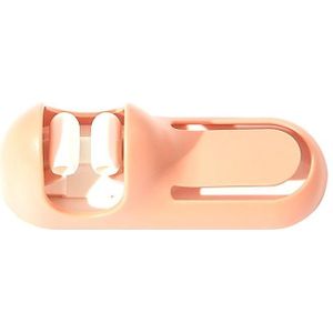 3 PCS Badkamer Toilet dweil Clip Muur gemonteerde rack bezem dweil haak (roze)