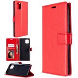 Voor Galaxy A81 Crazy Horse Texture Horizontale Flip Lederen case met Holder & Card Slots & Wallet & Photo Frame(rood)