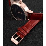 CAGARNY 6875 ronde wijzerplaat waterbestendig sterrenhemel patroon Fashion vrouwen Quartz Wrist Watch with lederen Band (wit)
