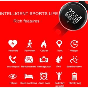 Q7 0.95 inch HD OLED scherm Display Bluetooth Smart armband  waterdicht IP68  steun stappenteller / sedentaire herinnering / hartslag monitor / slapen Monitor  compatibel met Android en iOS Phones(Red)