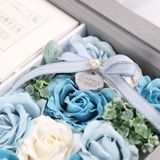 Creatieve Valentine dag gift zeep bloem Rose Gift Box souvenir (blauw)
