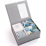 Creatieve Valentine dag gift zeep bloem Rose Gift Box souvenir (blauw)