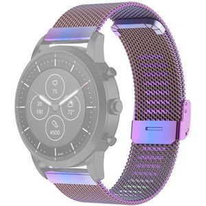 22mm Metal Mesh Polsband horlogeband voor Fossil Hybrid Smartwatch HR  Male Gen 4 Explorist HR  Male Sport (Kleur)