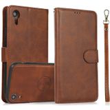 Calf Texture 2 in 1 Detachable Magnetic Back Cover Horizontal Flip Leather Case with Holder & Card Slots & Wallet & Photo Frame For iPhone XR(Brown)