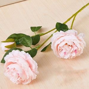 10 stks JC0055 Continental Core Flower Beam Wedding Simulation Flower Home Artificial Silk Flower (Peony Light Pink)