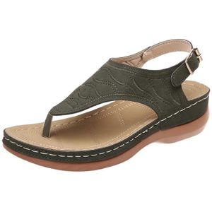 PU lederen flip flop sandalen Romeinse stijl verstelbare riem sandalen  maat: 41
