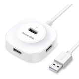 Jasoz High-Speed ??USB2.0 4-poorten HUB 1 tot 4 Docking Hub  Kleur: Wit 1 2m