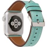 Voor Apple Watch serie 3 & 2 & 1 42mm frisse stijl Wrist Watch lederen Band (groen)