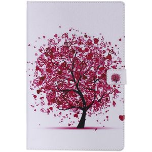 Voor Samsung Galaxy S6 Lite P610 Painted Pattern Horizontale Flip Lederen case met Holder & Card Slots & Wallet & Sleep / Wake-up Functie (Colorful Tree)