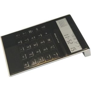 LCD-rekenmachine met wekker Wereldtijd Perpetual Calendar Functions(Zwart)
