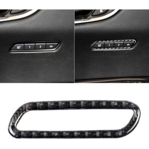 Auto koolstofvezel Seat geheugen aanpassing decoratieve sticker voor Cadillac XT5 2016-2017
