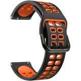 Voor Garmin Vivoactive 3 20mm gemengde kleuren siliconen horlogeband (Black Orange)