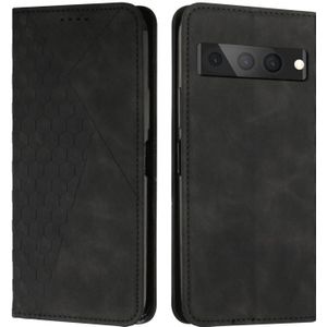 For Google Pixel 7 Pro Diamond Splicing Skin Feel Magnetic Leather Phone Case(Black)