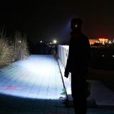 Usb oplaadbare waterdichte sensor koplamp outdoor vissen licht (Zwart )