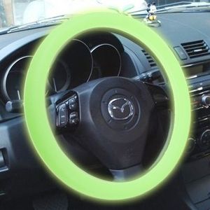 Silicone rubber auto Steering Wheel cover  buiten diameter: 36cm (groen)