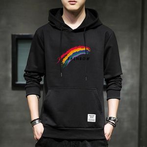 Mannen Ronde hals Lange mouw hoodie (kleur: zwart Maat: M)