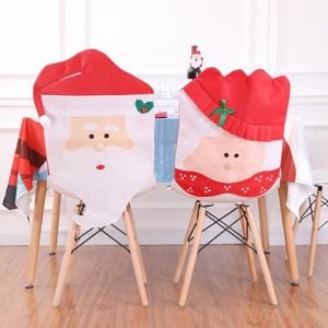 2 PCS Kerststoel Cover kersttafel decoratie (opa )