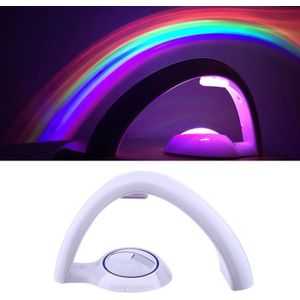 Romantische Rainbow projectie decoratieve Lamp bed LED nachtlampje (wit)