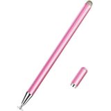 JD02 Universele Magnetische Pen Cap Pan Hoofd + Fiber Doek 2 in 1 Stylus Pen voor slimme tabletten en mobiele telefoons (ROSE GOUD)